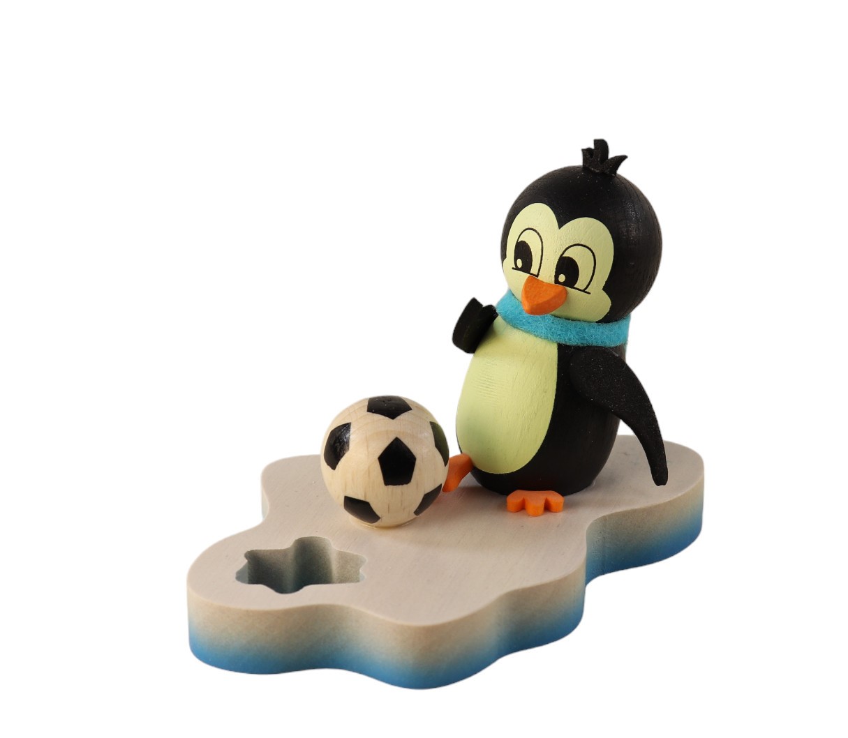 Pinguin auf Eisscholle "Kick Off"