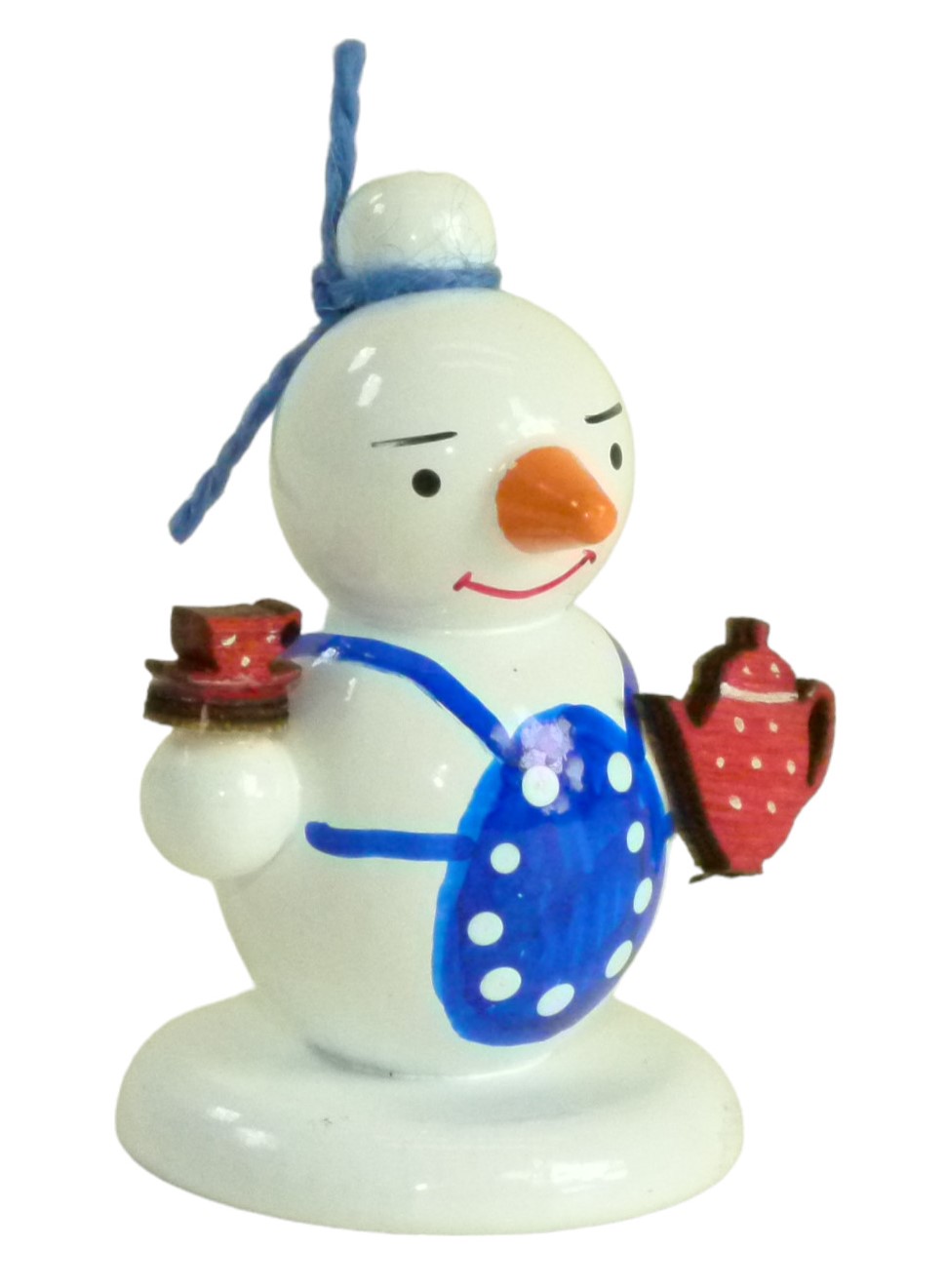 Schneemannfigur stehend Kaffeekanne