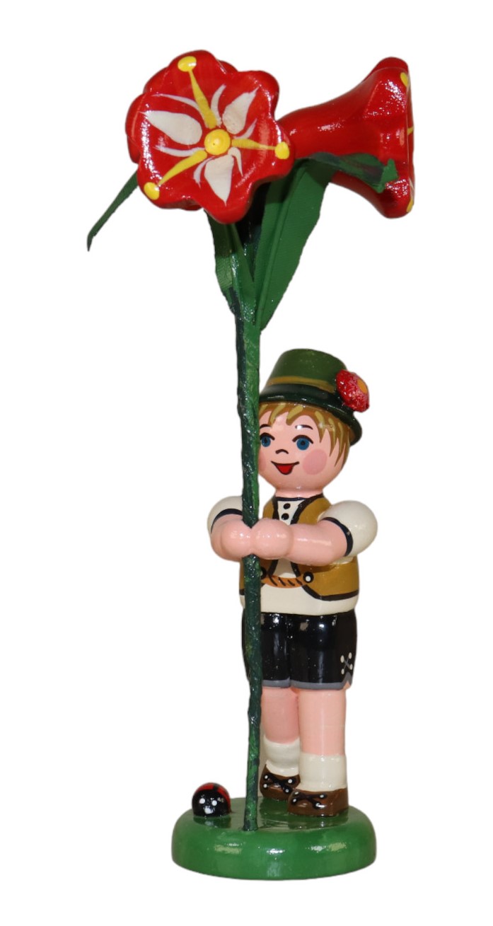 Blumenkind Junge mit Amarylis 11 cm